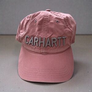 Carhartt Dusty Rose faded Cap with Embroidered Logo Velcro back OS